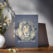 KOSMISCHE KONING | van de LEEUW het Wenskaart van Feestdagen Kaart