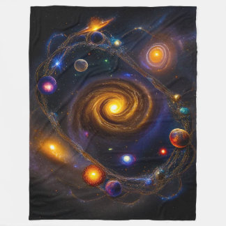 Kosmische Krans Fleece Deken