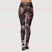 Kosmische Kristal Ringvormige Planeet Fantasie Kun Leggings (Achterkant)