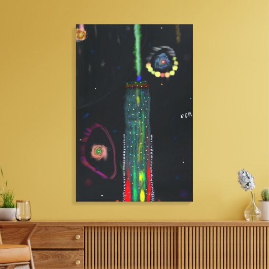 Kosmische Kunst Canvas Afdruk (Insitu (Woonkamer))