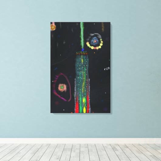 Kosmische Kunst Canvas Afdruk (Insitu (Houten vloer))