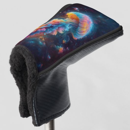 Kosmische kwal artwork golfheadcover (3/4 voorkant)