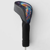 Kosmische kwal artwork golfheadcover (Schuin)