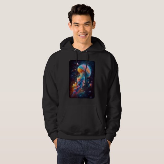 Kosmische kwal artwork hoodie (Voorkant volledig)
