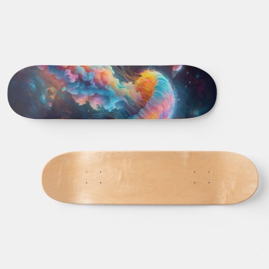 Kosmische kwal artwork persoonlijk skateboard (Horizontaal)