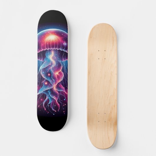 Kosmische kwal kunstwerk Galaxy Persoonlijk Skateboard (Voorkant)