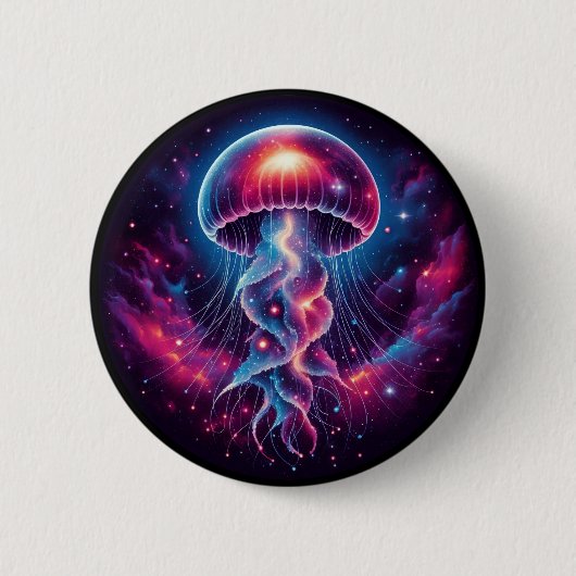 Kosmische kwal kunstwerk Galaxy Ronde Button 5,7 Cm (Voorkant)