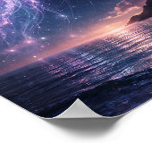 Kosmische kwal nachthemel poster (Hoek)