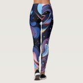 Kosmische Kwiek Elegantie Leggings (Achterkant)