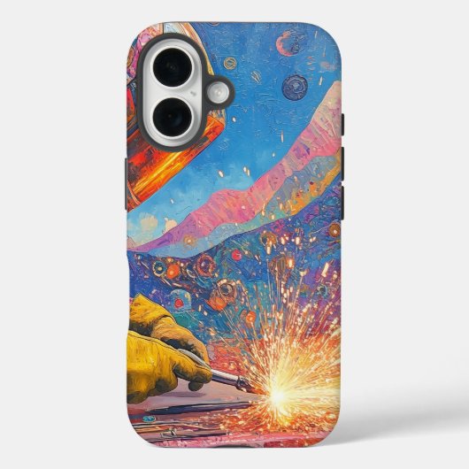 Kosmische Lasser - Abstracte Laserkunstprint Case-Mate iPhone Case (Achterkant)