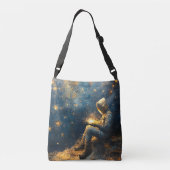 Kosmische lasser - Abstracte lassenkunstdruk Crossbody Tas (Achterkant)