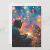 Kosmische lasser - Abstracte lassenkunstdruk Kaart (Achterkant)