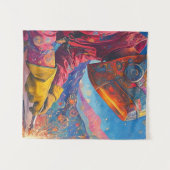 Kosmische lasser - Abstracte lassenkunstdruk Wandkleed (Voorkant (horizontaal))