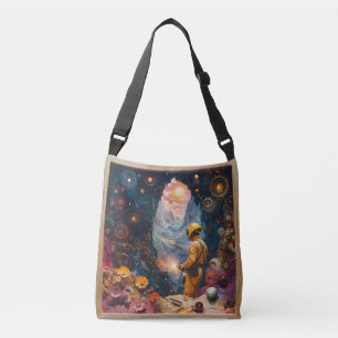 Kosmische Lasser in Bloemen Dreamscape - Lassenkun Crossbody Tas