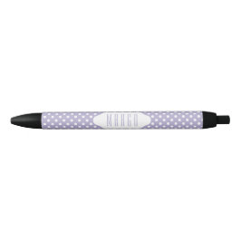 Kosmische lavender/paarse polka-punten, aangepaste zwarte inkt pen