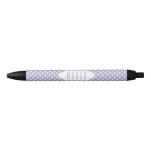 Kosmische lavender/paarse polka-punten, aangepaste zwarte inkt pen