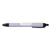 Kosmische lavender/paarse polka-punten, aangepaste zwarte inkt pen (Bodem)