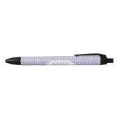 Kosmische lavender/paarse polka-punten, aangepaste zwarte inkt pen (Bovenkant)
