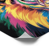 Kosmische Leeuwenkoning - Psychedelisch wildlife-m Poster (Hoek)