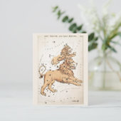 Kosmische Leo Zodiac Briefkaart (Staand voorkant)