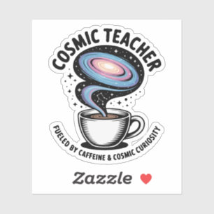 Kosmische Leraar   Grappige Galaxy Koffie & Nieuws Sticker