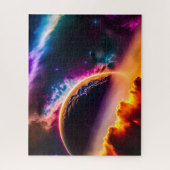 Kosmische levendige wolken en sterren in de ruimte legpuzzel (Verticaal)