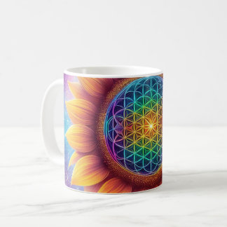 Kosmische levensbloem koffiemok