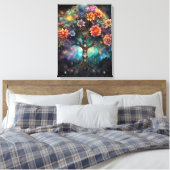 Kosmische levensboom 45,7 cm x 61 cm canvas afdruk (Insitu (Slaapkamer))