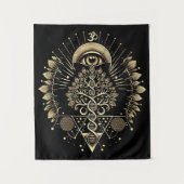 Kosmische levensboom - DNA & Heilige Geometrie Wandkleed (Voorkant)