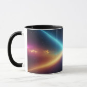Kosmische Lichtbotsing Gloeiende Ruimte Abstract Mok (Links)