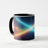 Kosmische Lichtbotsing Gloeiende Ruimte Abstract Mok (Voorkant links)