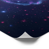 Kosmische Lichtvlinder in een Galactische Droom Poster (Hoek)