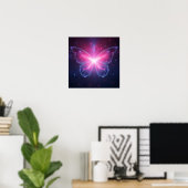 Kosmische Lichtvlinder in een Galactische Droom Poster (Thuiskantoor)