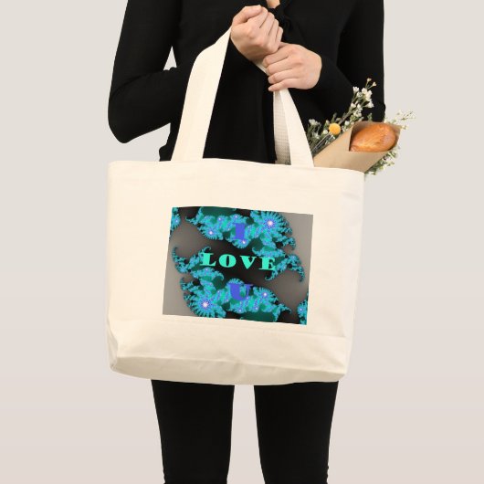 Kosmische Liefde Elementen Art Print Grote Tote Bag (Voorkant (product))