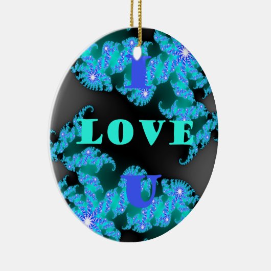 Kosmische Liefde Elementen Art Print Keramisch Ornament (Rechts)