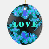 Kosmische Liefde Elementen Art Print Keramisch Ornament (Links)