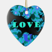 Kosmische Liefde Elementen Art Print Keramisch Ornament (Rechts)