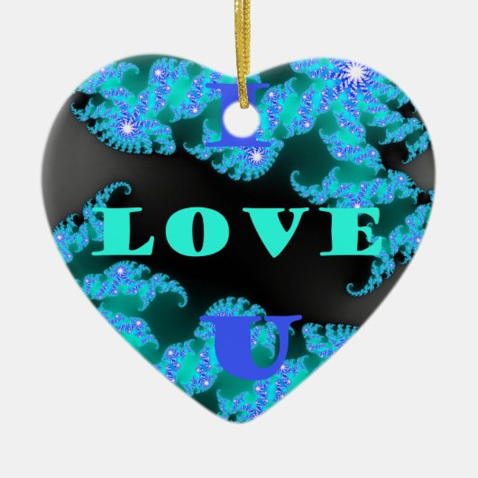 Kosmische Liefde Elementen Art Print Keramisch Ornament (Voorkant)