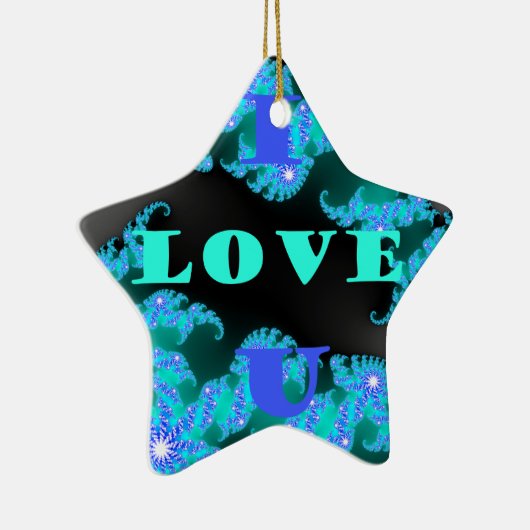 Kosmische Liefde Elementen Art Print Keramisch Ornament (Rechts)