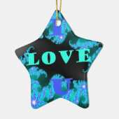 Kosmische Liefde Elementen Art Print Keramisch Ornament (Links)