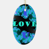 Kosmische Liefde Elementen Art Print Keramisch Ornament (Rechts)