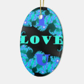 Kosmische Liefde Elementen Art Print Keramisch Ornament (Links)