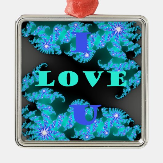 Kosmische Liefde Elementen Art Print Metalen Ornament (Voorkant)
