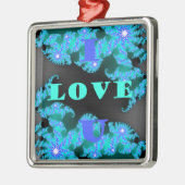 Kosmische Liefde Elementen Art Print Metalen Ornament (Links)