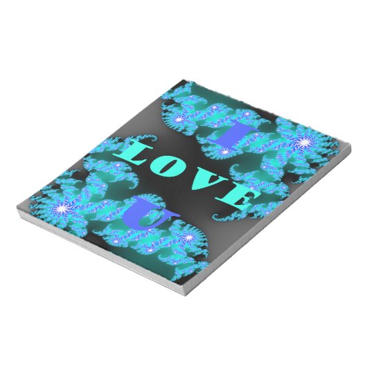 Kosmische Liefde Elementen Art Print Notitieblok (Linkerzijde)