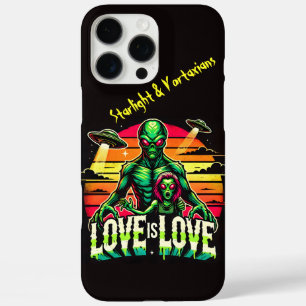 Kosmische liefde tussen twee buitenaardse wezens iPhone 16 pro max hoesje