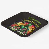 Kosmische liefde tussen twee buitenaardse wezens papieren bordje (Gebogen)