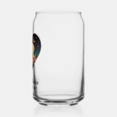 Kosmische liefdesgeschiedenis met hartliefhebbers  blikvorm glas (Rechts)