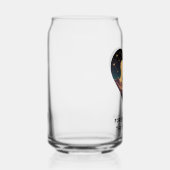 Kosmische liefdesgeschiedenis met hartliefhebbers  blikvorm glas (Links)