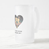 Kosmische liefdesgeschiedenis met hartliefhebbers matglas bierpul (Voorkant rechts)